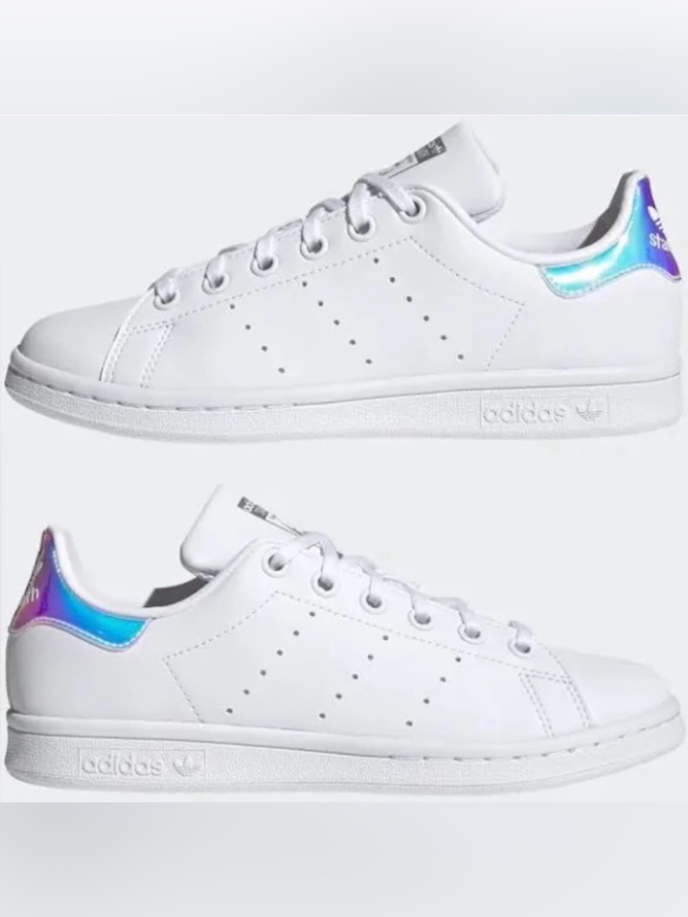 adidas Stan Smith women’s shoes with iridescent heels